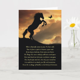 Beileid, das den Verlust eines geliebten Pferdes e Karte