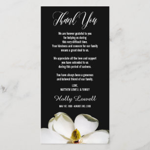 Beileid der Magnolien-Blumenblatt- danken Ihnen Dankeskarte