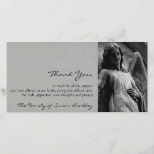 Beileid des Engels-2 danken Ihnen Foto-Karte Dankeskarte