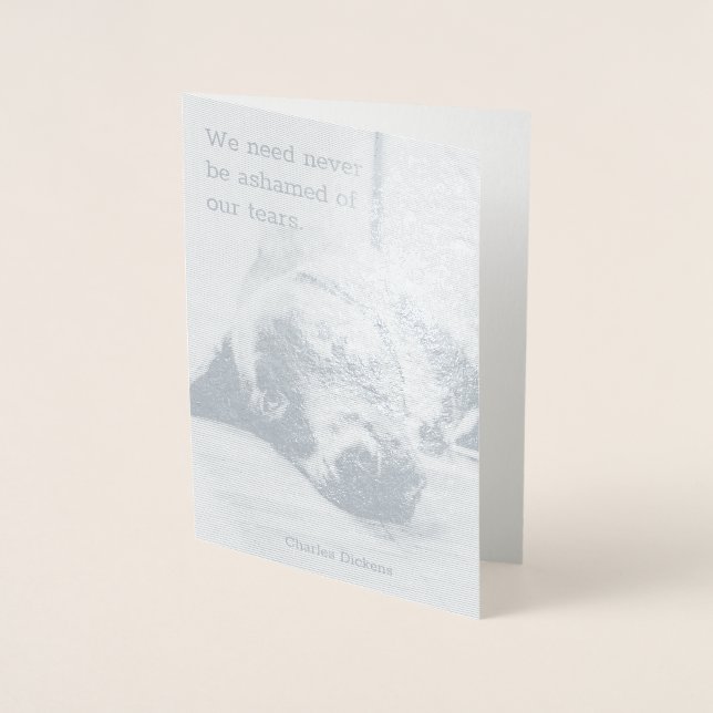 Beileid Dog Folienkarte (Vorderseite)