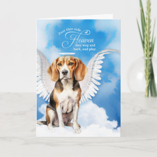 Beileid eines Tieres Verlust eines Hundes Beagle A Karte