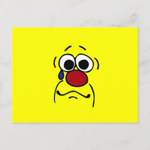 Beileid Face Grumpey Postkarte