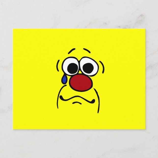 Beileid Face Grumpey Postkarte (Vorderseite)