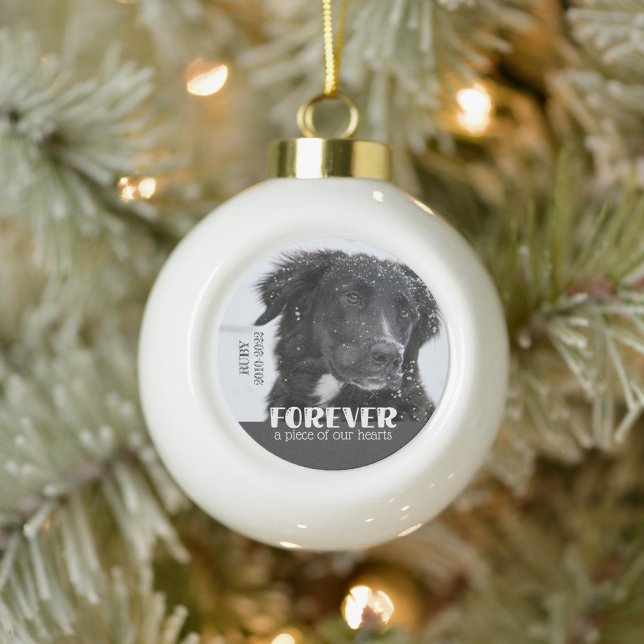 Beileid--Foto Keramik Kugel-Ornament (pet memorial christmas ball)