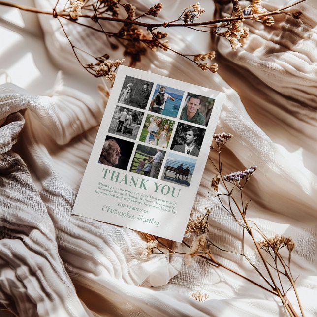 Beileid Fotokollage Beerdigung Dankeskarte (Von Creator hochgeladen)