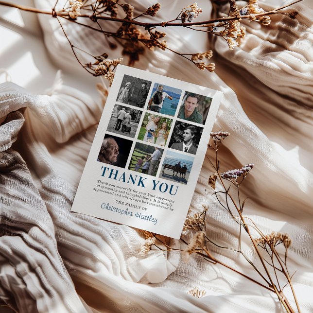 Beileid Fotokollage Beerdigung Dankeskarte (Von Creator hochgeladen)