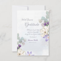 Beileid für Aquarell-Blume Vielen Dank für Ihre Ka