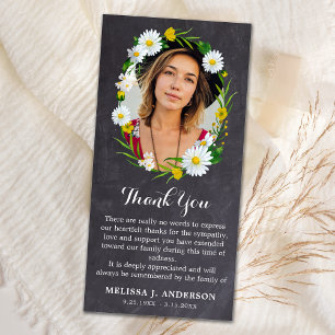 Beileid für Blumengewohnheiten Dankeskarte
