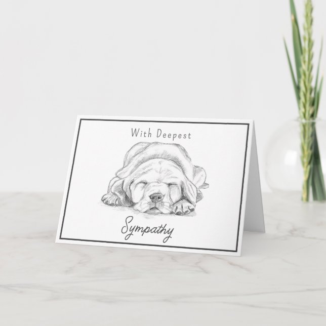 Beileid für den Heimtierausfall Weiß Graue Hand ge Karte (Vorderseite)