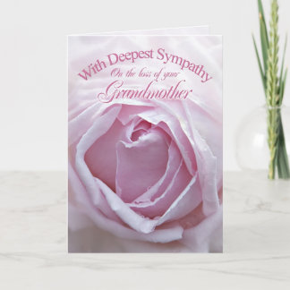 Beileid für den Verlust der Großmutter, eine rosa  Karte