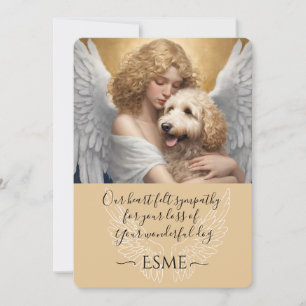 Beileid für den Verlust des Golden Doodle Angel Ar Einladung