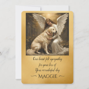 Beileid für den Verlust des Golden Retriever Angel Einladung