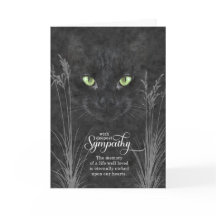 Beileid für den Verlust einer Katzenkohle Grau