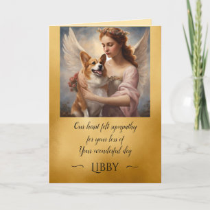 Beileid für die Lost Corgi Gold Angel Card Einladung