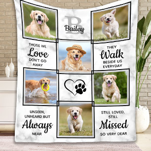 Beileid für Dog-Memorial für Haustiere in der 6-Fo Fleecedecke