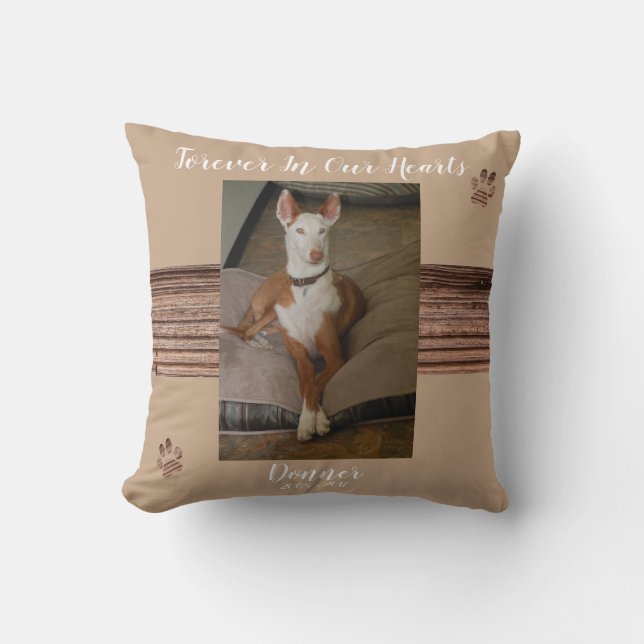 Beileid für "Forever Hearts Memorial Pet Pillow" Kissen (Vorderseite)