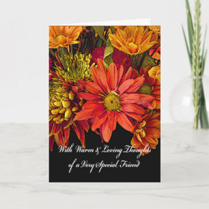 Beileid für Freundschaft, Blumenorganisation Karte