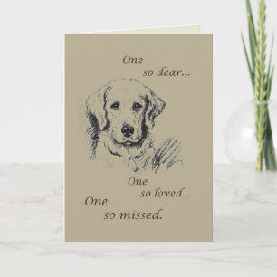 Beileid für Haustiere, Hundeschild Karte