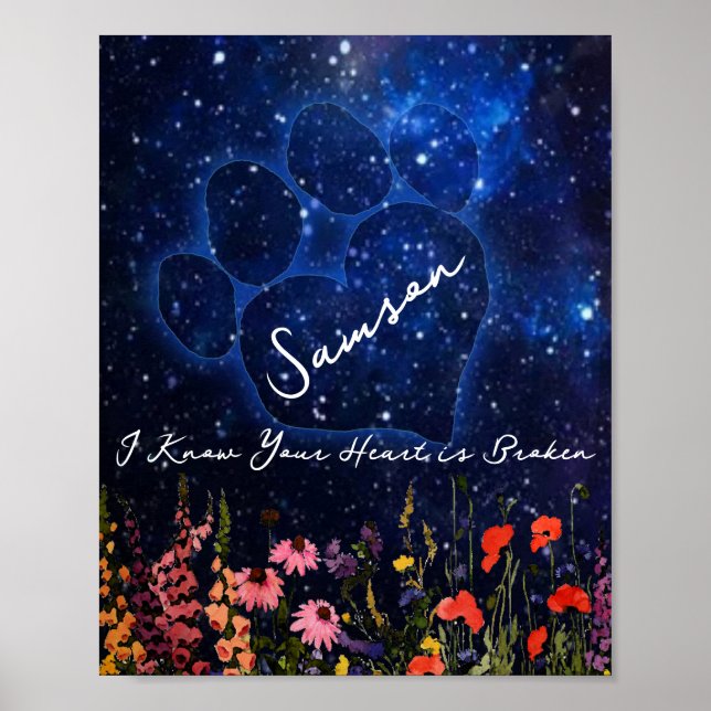 Beileid für Haustiere Poster (Vorne)