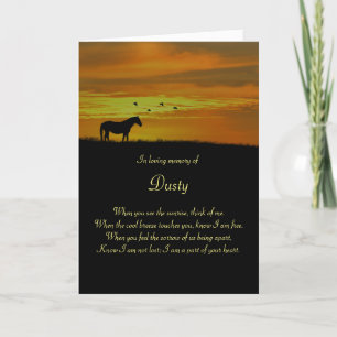 Beileid für Pferdegesichter Karte