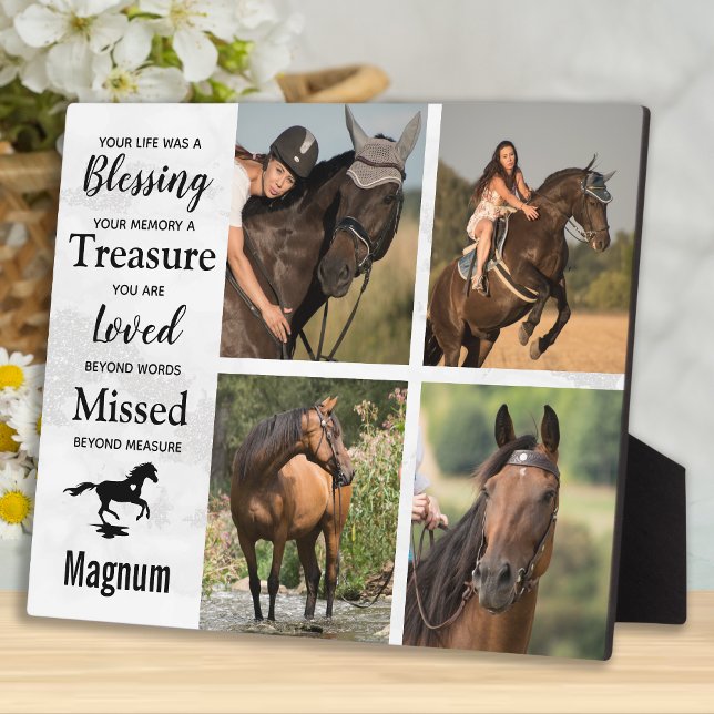 Beileid für Pferdejäger Marmor Keepake Fotoplatte (Von Creator hochgeladen)