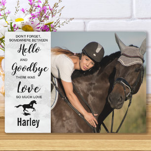 Beileid für PferdeMemorial Zitat Foto halten Fotoplatte