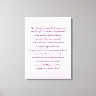 Beileid Gedicht Kunst Leinwanddruck