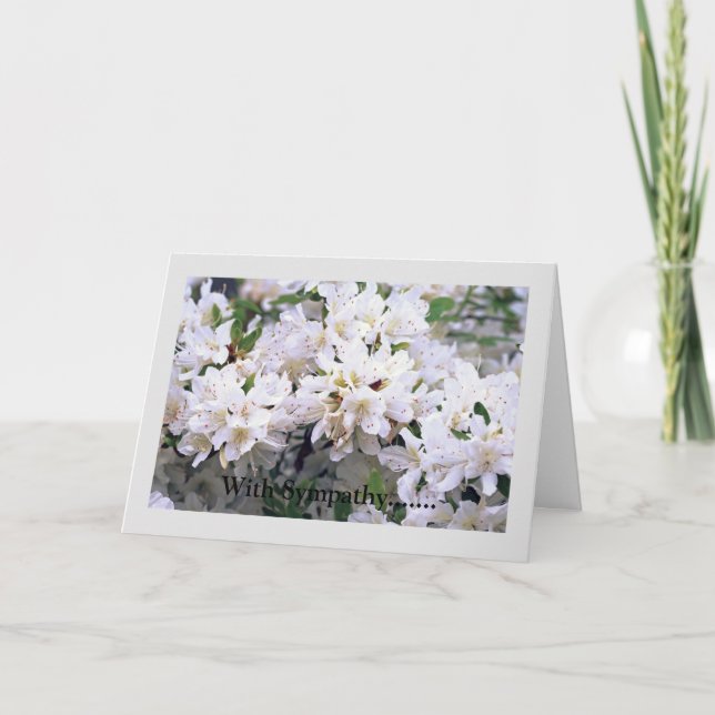 Beileid-geklappte Grußkarte Karte (Vorderseite)