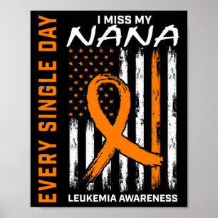 Beileid Geschenke Verlust Nana Orange Leukemia Awa Poster