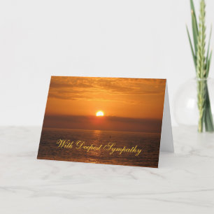 Beileid Golden Sunset Karte