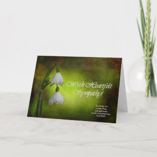 Beileid-Grußkarte Snowdrop Karte