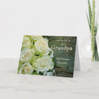 Beileid-Karte für Großvater-Verlust-Rose