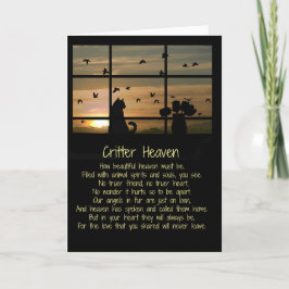 Beileid, Katzengedicht Beileid Spirituelles Gedich Karte