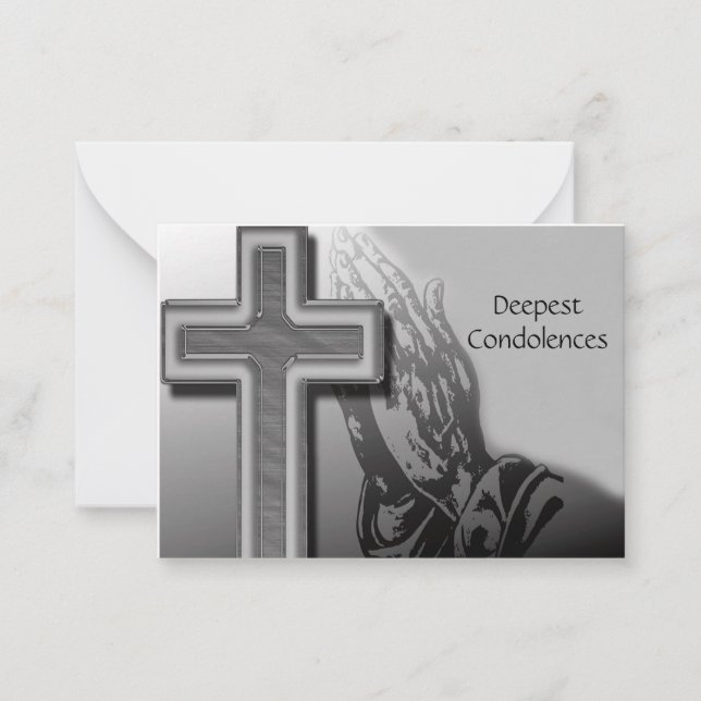 Beileid kreuz und quer mitteilungskarte (Vorderseite)