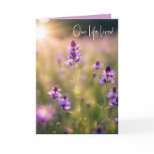 Beileid Lila Wildblumen