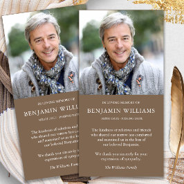 Beileid Loss Foto Rustikale Beerdigung Danke Karte