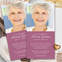 Beileid Loss Foto Violett Beerdigung Danke Karten