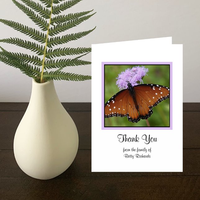 Beileid Memorial Danke Note Card - Butterfly (Von Creator hochgeladen)