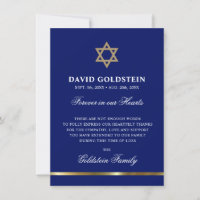 Beileid Memorial Jewish Star von David Black Gold