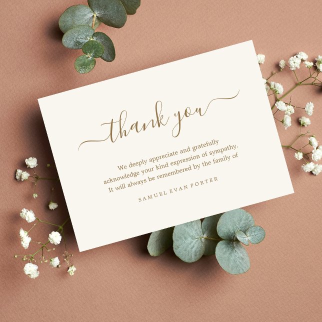 Beileid Memorial Vielen Dank Dankeskarte (Von Creator hochgeladen)