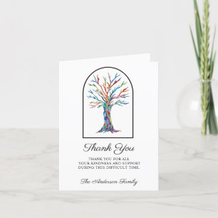 Beileid Memorial Vielen Dank Foto-Karte Dankeskarte