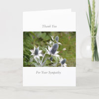 Beileid/Memorial Vielen Dank Hinweis Karte Blue Th