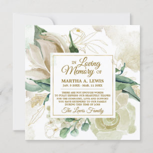 Beileid Memory Creme floral DANKE