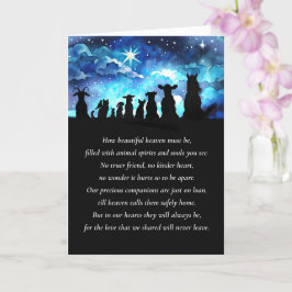 Beileid mit spirituellen Gedichten von Tieren Himm Karte