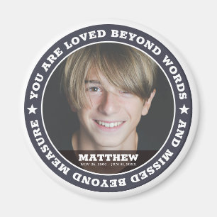 Beileid Modernes, benutzerdefiniertes Foto Magnet