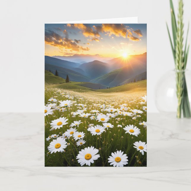 Beileid Mountain Daisy Field Karte (Vorderseite)