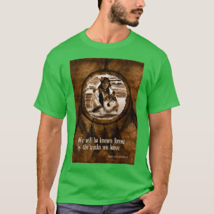 Beileid Native American Wolf und Dreamcatcher T-Shirt