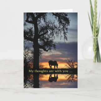 Beileid Natur mit Pferd und Wasser Karte