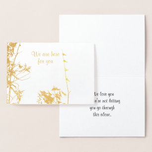 Beileid-nicht alleinfreund-Familien-Vögel Folienkarte