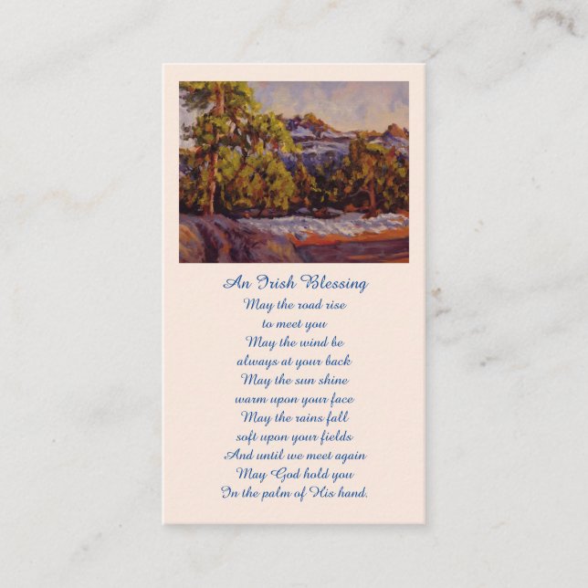 Beileid Picture Remembrane Oil Painting Card Visitenkarte (Vorderseite)